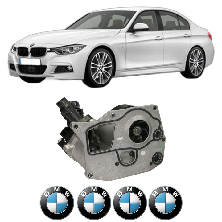 Pompa apa BMW Seria 3 (F30, F80) 320 d xDrive din 2015-2018 KW 140 CP 190 CMC 1995, Auto, HEPU, 4x Stikere auto cu BMW