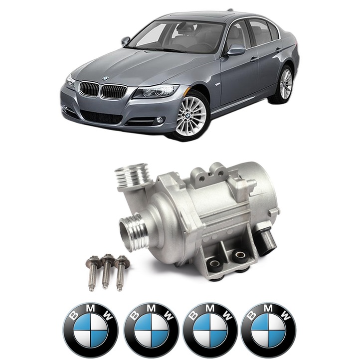 Pompa apa BMW Seria 3 (E90) 325 i xDrive din 2008-2011 KW 155 CP 211 CMC 2996, Auto, HEPU, 4x Stikere auto cu BMW