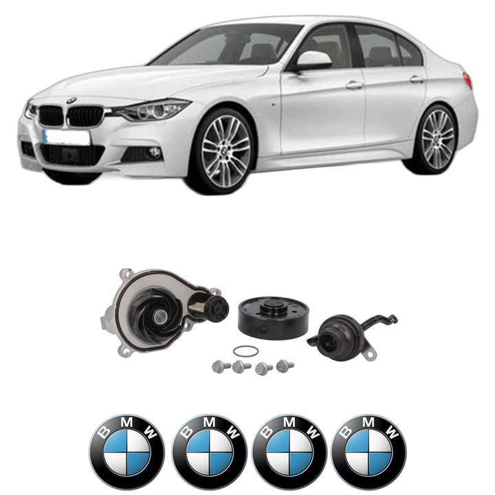 Pompa apa BMW Seria 3 (F30, F80) 320 i xDrive din 2015-2018 KW 135 CP 184 CMC 1998, Auto, HEPU, 4x Stikere auto cu BMW