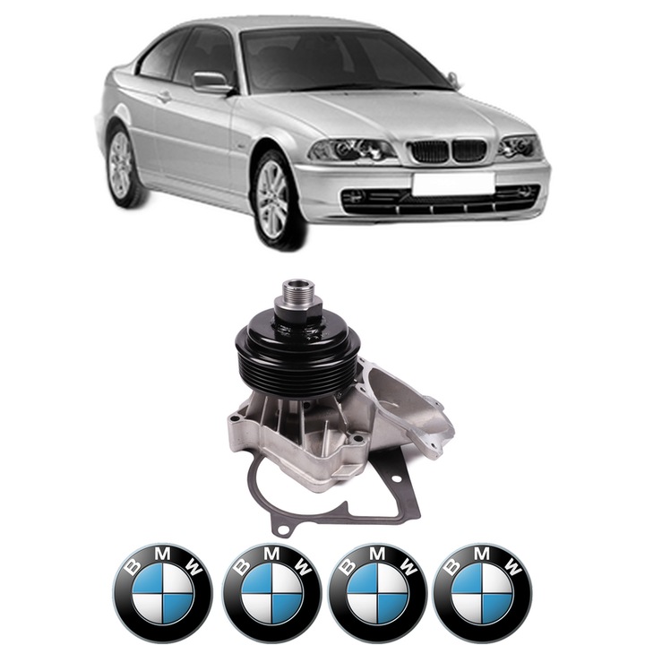 Pompa apa BMW Seria 3 (E46) 320 d din 2001-2005 KW 110 CP 150 CMC 1995, Auto, HEPU, 4x Stikere auto cu BMW