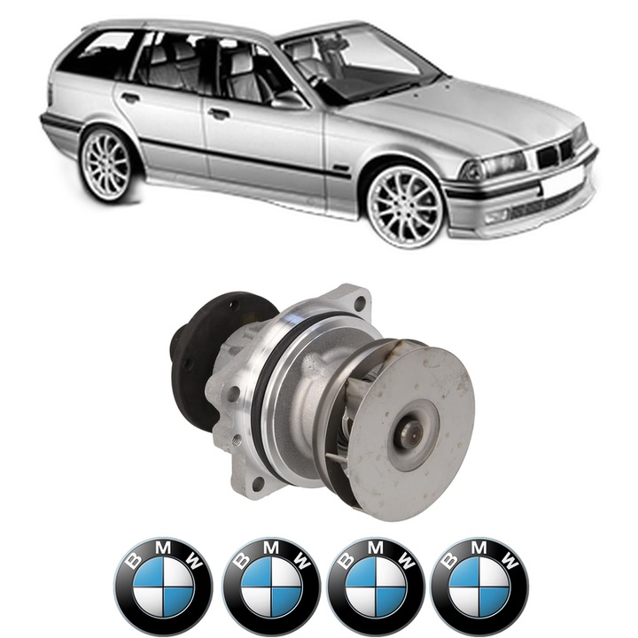 Pompa apa BMW Seria 3 Touring (E36) 318 tds din 1995-1999 KW 66 CP 90 CMC 1665, Auto, HEPU, 4x Stikere auto cu BMW