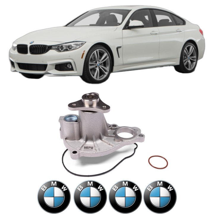 Pompa apa BMW Seria 3 Gran Turismo (F34) 320 i din 2016 KW 135 CP 184 CMC 1998, Auto, HEPU, 4x Stikere auto cu BMW