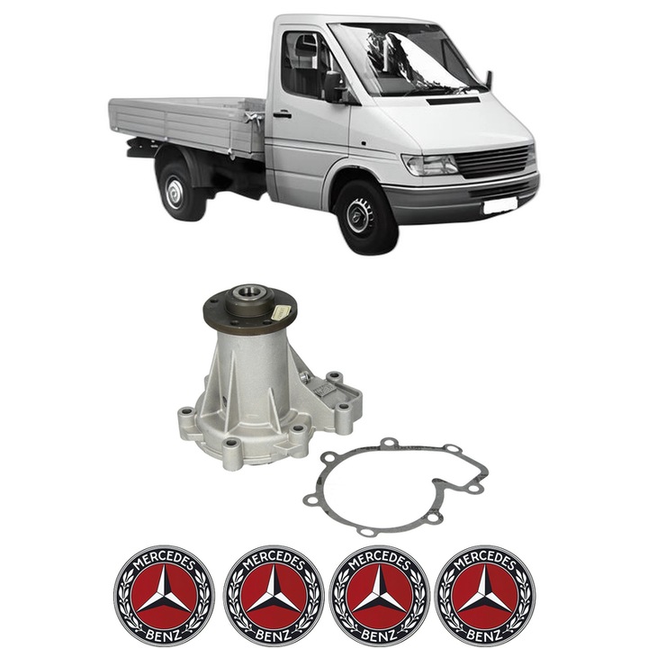 Pompa apa MERCEDES-BENZ SPRINTER 4-t Platform/Chassis (B904) 412 D 4x4 din 1997-2006 KW 90 CP 122 CMC 2874, Auto, HEPU, 4x Stikere auto cu MERCEDES-BENZ