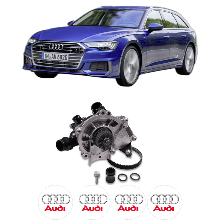 Pompa apa AUDI A6 C8 Avant (4A5) 50 TFSi e quattro din 2021 KW 220 CP 299 CMC 1984, Auto, HEPU, 4x Stikere auto cu AUDI