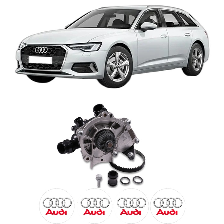 Pompa apa AUDI A6 C8 (4A2) 55 TFSI e quattro din 2019 KW 270 CP 367 CMC 1984, Auto, HEPU, 4x Stikere auto cu AUDI