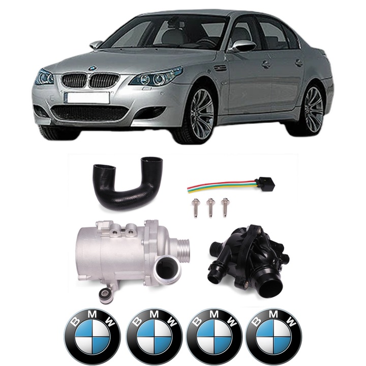 Pompa apa BMW Seria 5 (E60) 525 i din 2005-2009 KW 160 CP 218 CMC 2497, Auto, HEPU, 4x Stikere auto cu BMW