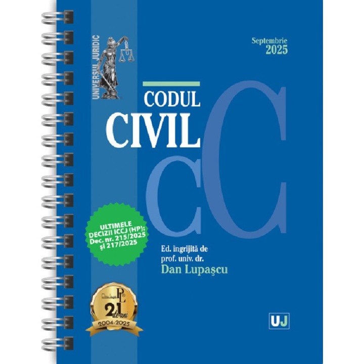 Codul civil septembrie 2025 (editie spiralata), Dan Lupascu
