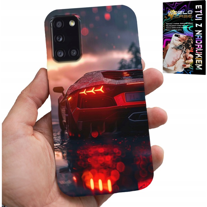 Carcasa pentru Samsung Galaxy A31, World Case, design masini de lux, silicon, multicolor