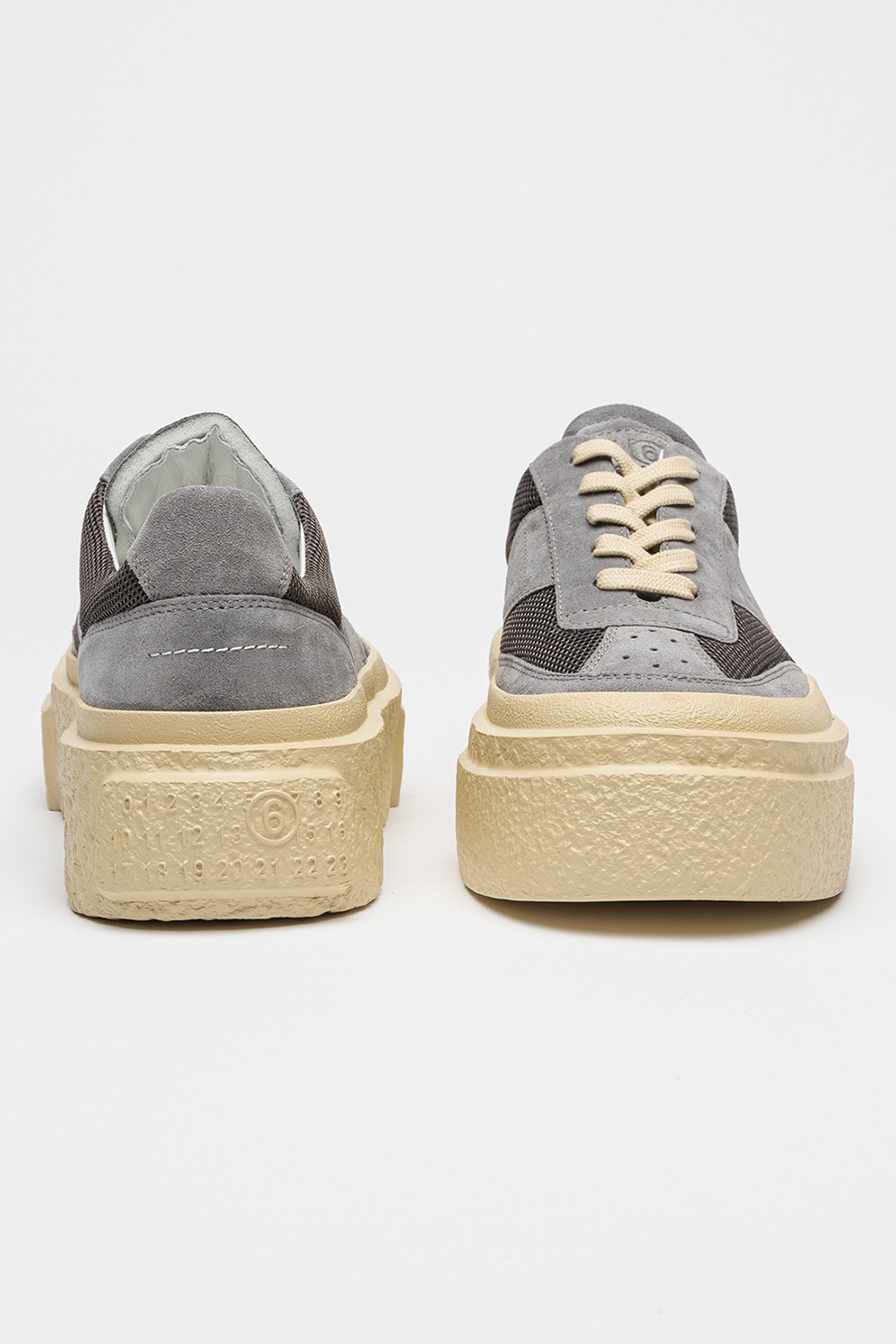 MM6 MAISON MARGIELA, Pantofi sport din piele intoarsa cu talpa
