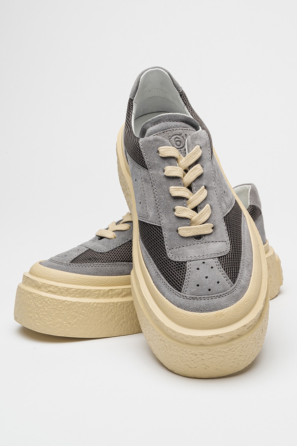 s*6様 house on the hill 90tops MM6 MAISON MARGIELA, Pantofi sport din piele intoarsa cu talpa