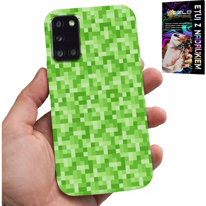 Tok Samsung Galaxy A31-hez, World Case, Pixel Game nyomtatás, szilikon