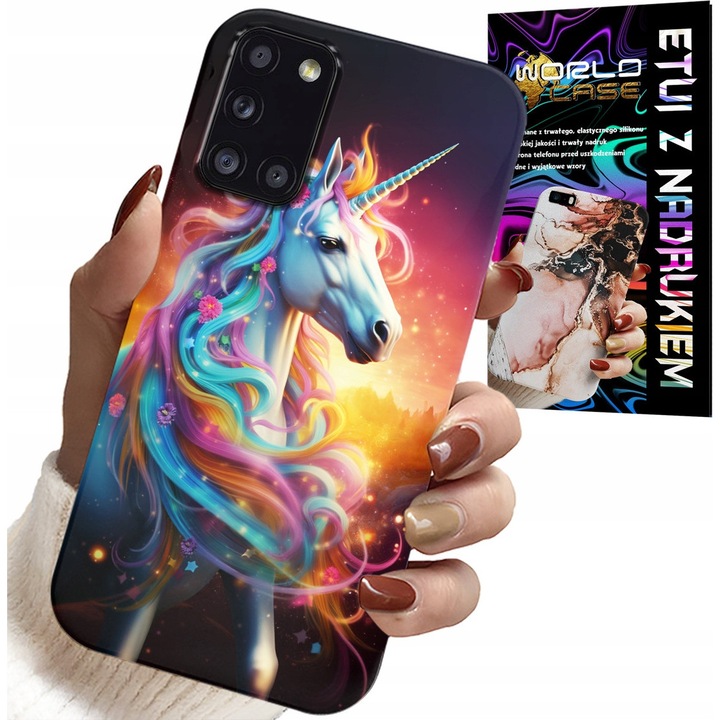 Carcasa pentru Samsung Galaxy A31, World Case, Unicorn, silicon, 0.2cm