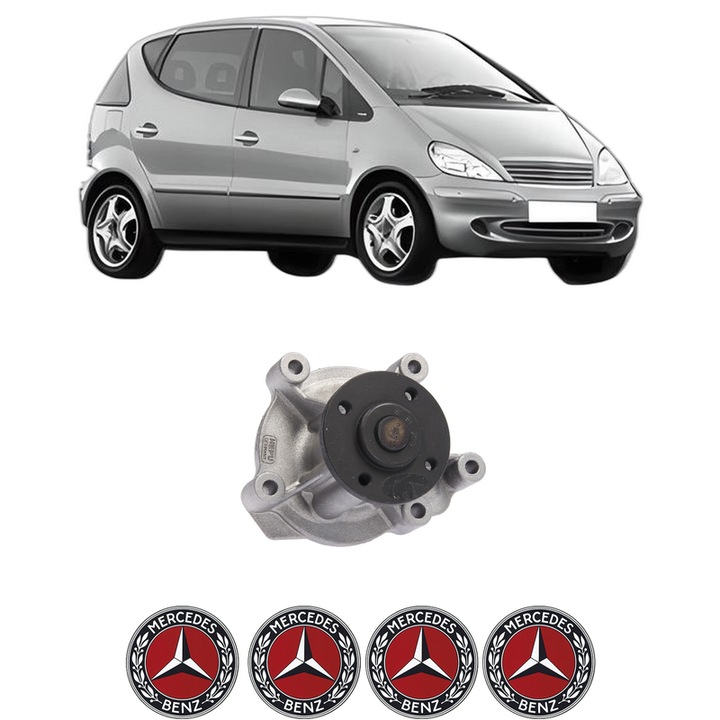 Pompa apa MERCEDES-BENZ A-CLASS (W168) A 170 CDI (168.009, 168.109) din 2001-2004 KW 70 CP 95 CMC 1689, Auto, HEPU, 4x Stikere auto cu MERCEDES-BENZ