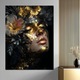 Tablou Canvas Premium, LuxCanva® G1219, Somnul Zeitei, 45 X 60 CM, Panza Bumbac 100% 400g/m2, Sasiu, Lemn, Alchimie, Aur, Flori, Secret, Noapte, Incoronat, Baroc, Mistic, Opulenta, Floral, Metamorfoza, Obscur, Mistic, Salon, Birou, Living, Dormitor