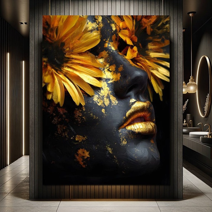 Картина LuxCanva G1220, Flowers from Olympus, 90 X 120 CM, 100% Памучно Платно 400гр/м2, Рамка