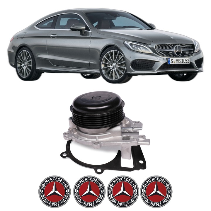 Pompa apa MERCEDES-BENZ C-CLASS Coupe (C205) C 200 d (205.301) din 2018-2019 KW 118 CP 160 CMC 1597, Auto, HEPU, 4x Stikere auto cu MERCEDES-BENZ
