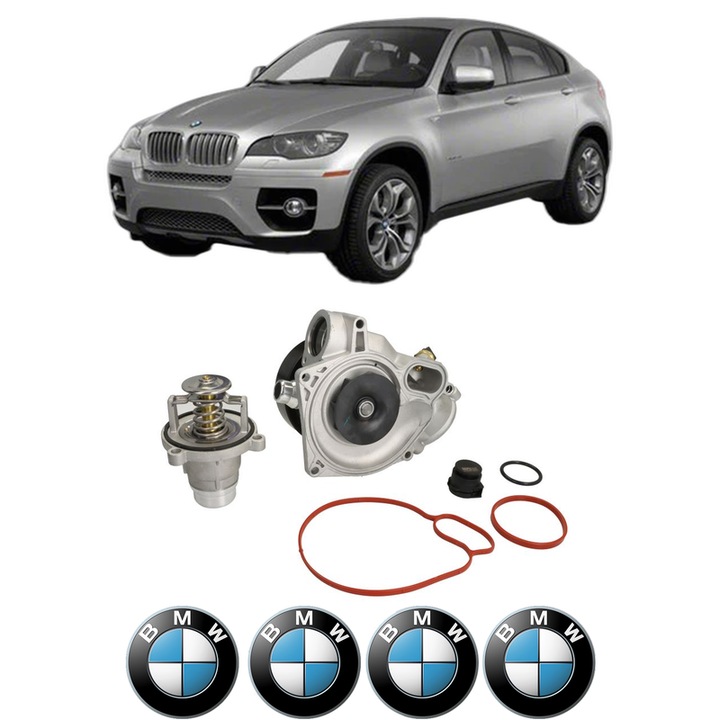 Pompa apa BMW Seria X6 (E71, E72) ActiveHybrid din 2009-2011 KW 357 CP 485 CMC 4395, Auto, HEPU, 4x Stikere auto cu BMW