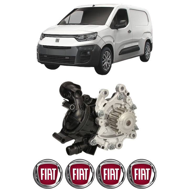 Pompa apa FIAT DOBLO Box Body/MPV (510_, 511_) BlueHDi 130 din 2022 KW 96 CP 131 CMC 1499, Auto, HEPU, 4x Stikere auto cu FIAT