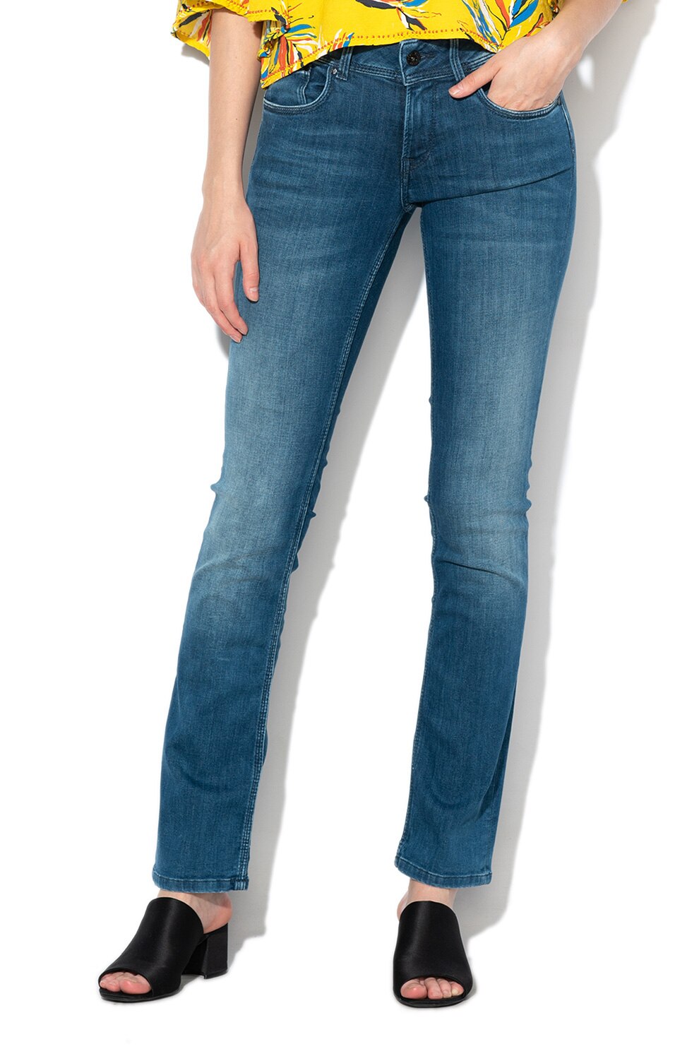 Jeans Pepe Saturn 29 - Coupe Regular, Slim, Délavage Foncé Effet Vieilli