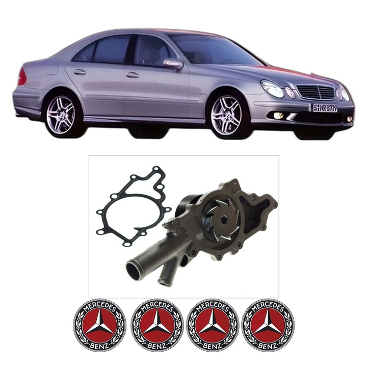 Pompa apa MERCEDES-BENZ E-CLASS (W211) E 320 CDI (211.026) din 2002-2008 KW 150 CP 204 CMC 3222, Auto, HEPU, 4x Stikere auto cu MERCEDES-BENZ