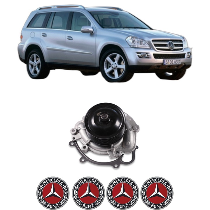 Pompa apa MERCEDES-BENZ GL-CLASS (X164) GL 320 CDI / 350 BlueTEC 4-matic (164.824, 164.825) din 2009-2012 KW 155 CP 211 CMC 2987, Auto, HEPU, 4x Stikere auto cu MERCEDES-BENZ