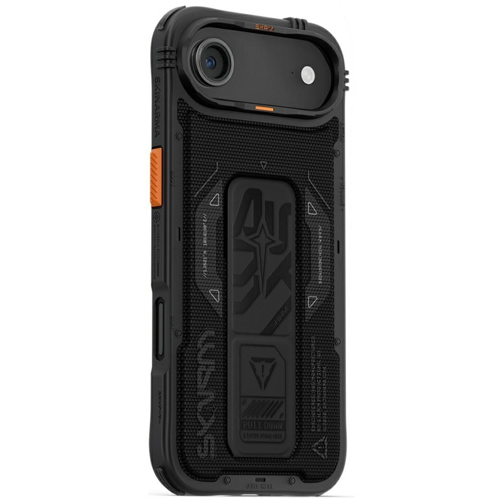 Husa telefon, PHANTOM, protectie avansata, suport integrat, neagra, pentru iPhone Air