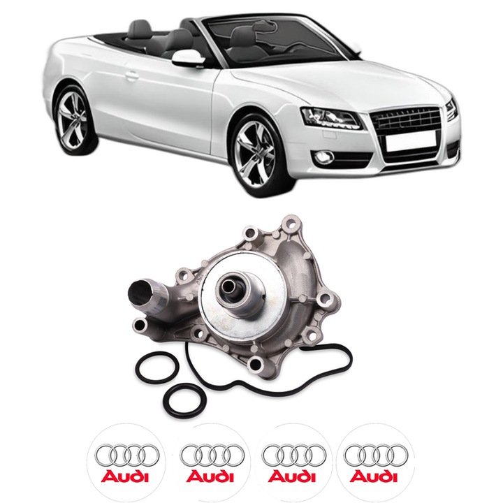 Pompa apa AUDI A5 Convertible (8F7) RS5 quattro din 2012-2015 KW 331 CP 450 CMC 4163, Auto, HEPU, 4x Stikere auto cu AUDI