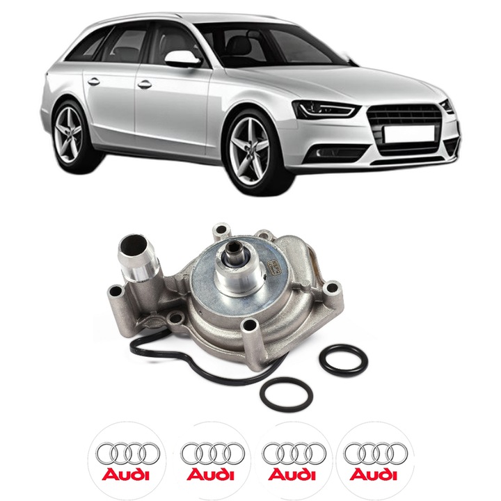 Pompa apa AUDI A4 B8 Avant (8K5) RS4 quattro din 2012-2015 KW 331 CP 450 CMC 4163, Auto, HEPU, 4x Stikere auto cu AUDI
