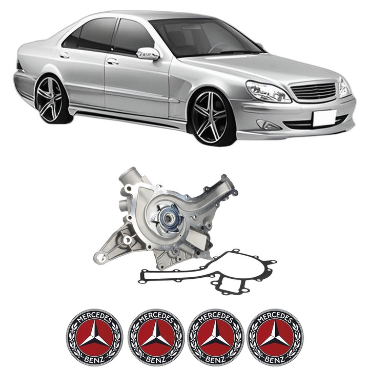 Pompa apa MERCEDES-BENZ S-CLASS (W220, V220) S 350, S 350 L (220.067, 220.167) din 2002-2005 KW 180 CP 245 CMC 3724, Auto, HEPU, 4x Stikere auto cu MERCEDES-BENZ
