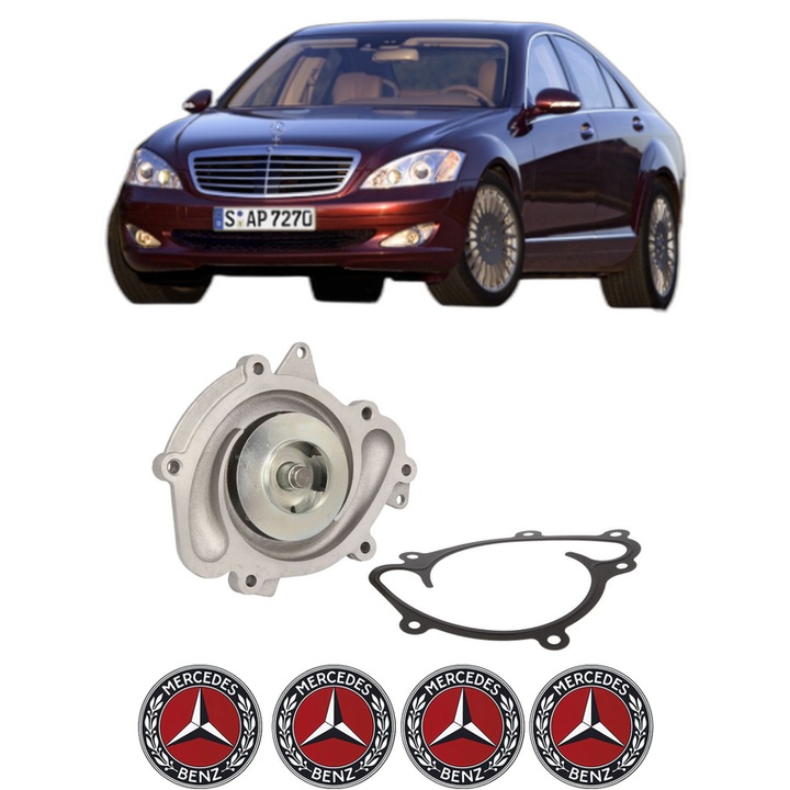 Pompa apa MERCEDES-BENZ S-CLASS (W221, V221) S 350 BlueTec (221.026, 221.126) din 2011-2013 KW 190 CP 258 CMC 2987, Auto, HEPU, 4x Stikere auto cu MERCEDES-BENZ