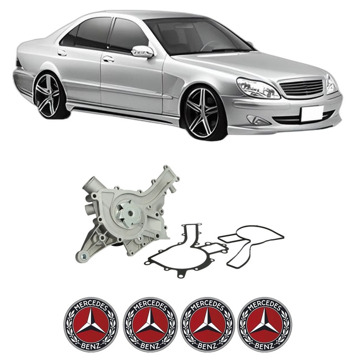 Pompa apa MERCEDES-BENZ S-CLASS (W220, V220) S 350, S 350 L (220.067, 220.167) din 2002-2005 KW 180 CP 245 CMC 3724, Auto, HEPU, 4x Stikere auto cu MERCEDES-BENZ