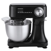 Mixer planetar cu bol Heinner HPM-D750BK, 600W, 12 viteze, bol inox 3.5L, accesorii tel, paleta si carlig, negru