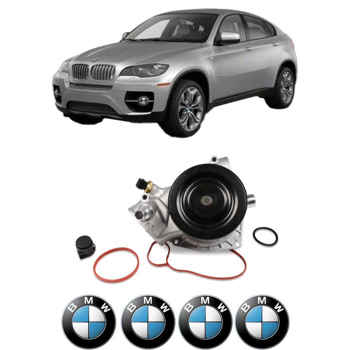 Pompa apa BMW Seria X6 (E71, E72) xDrive 50 i din 2008-2014 KW 300 CP 408 CMC 4395, Auto, HEPU, 4x Stikere auto cu BMW