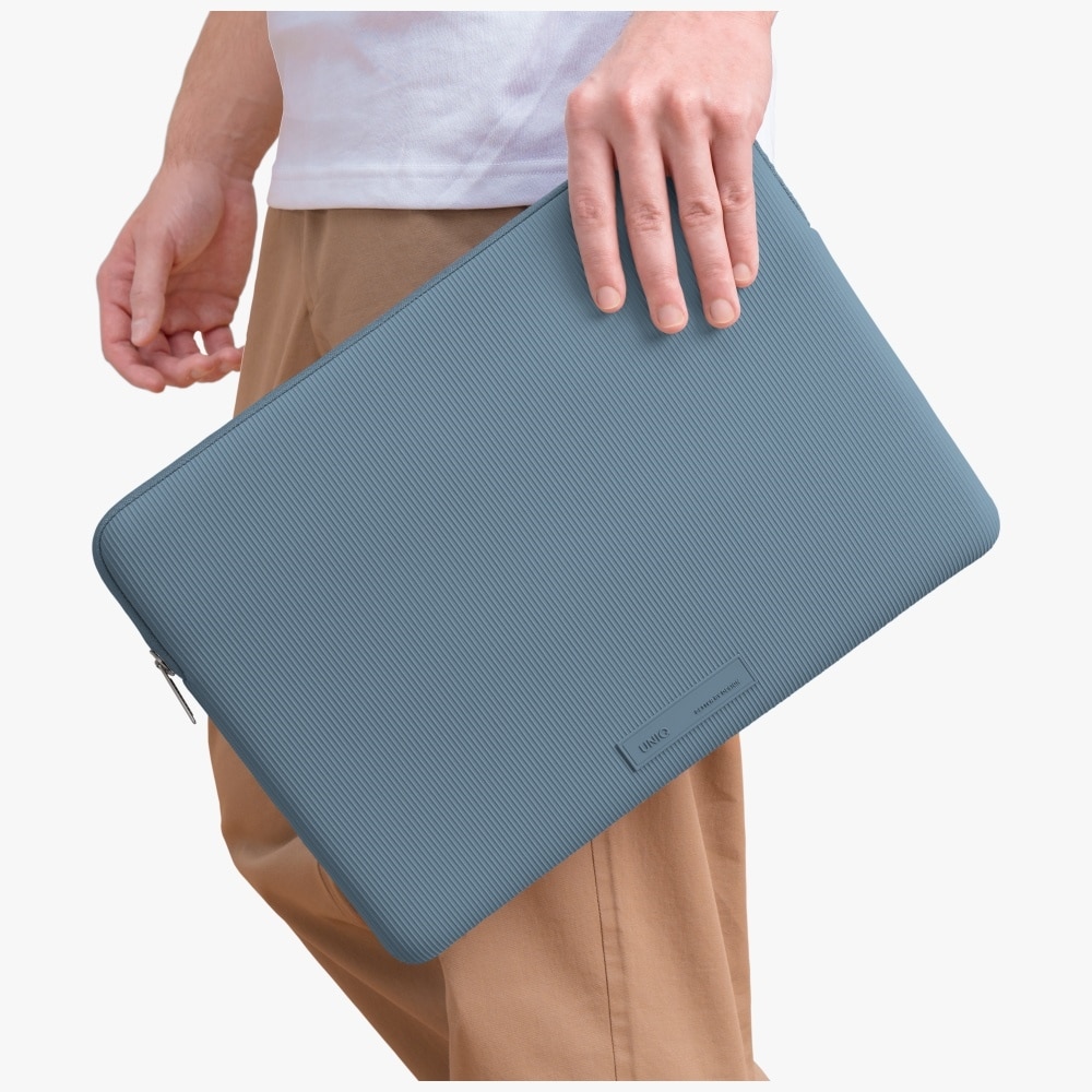 Geanta laptop UNIQ Cyprus Ridge Edition, neopren rezistent la apa, albastra, 16"