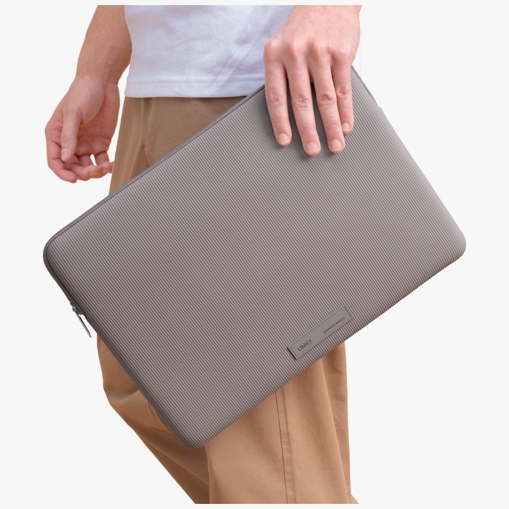 Geanta laptop UNIQ Cyprus Ridge Edition, neopren rezistent la apa, gri, 16"