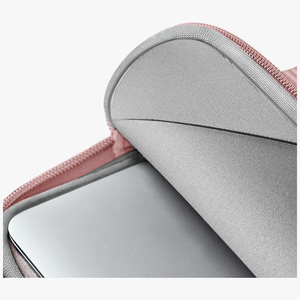 Torba laptop UNIQ Cyprus Ridge Edition, neopren rezistent la apa, roz, 14"