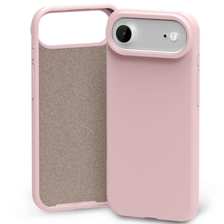 Etui Silicon pentru iPhone 17 Air, Mercury, roz-piaska, protectie anti-zgarieturi, design subtire