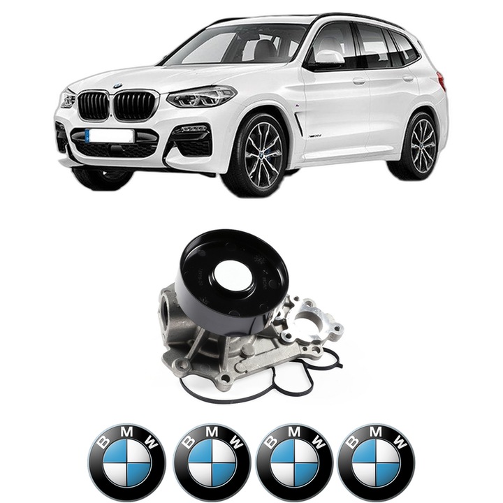 Pompa apa BMW Seria X3 (G01, F97, G08) xDrive M40 i din 2019 KW 285 CP 387 CMC 2998, Auto, HEPU, 4x Stikere auto cu BMW