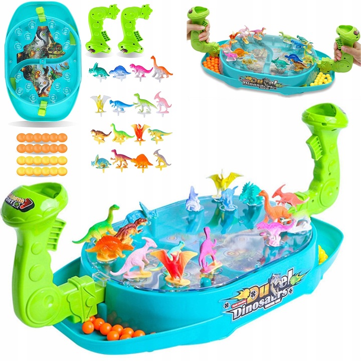 Joc interactiv, Bitwa Dinozaurilor, 2 controlere, 16 figurine, multicolor, 50x23x18cm