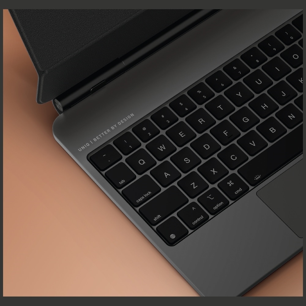 Husa Pro Magnetic Smart cu tastatura pentru iPad Air 11" si iPad Pro 11", caramel, 249x193x16mm
