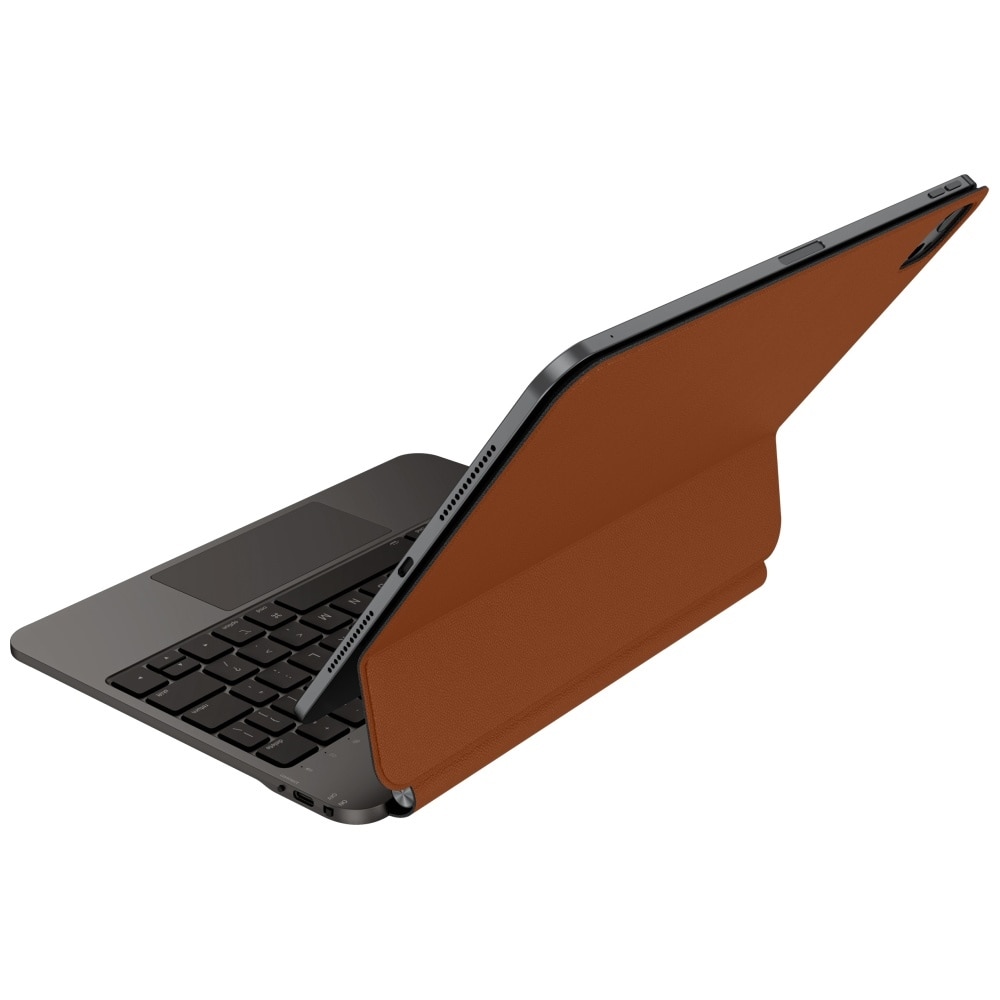 Husa Pro Magnetic Smart cu tastatura pentru iPad Air 11" si iPad Pro 11", caramel, 249x193x16mm