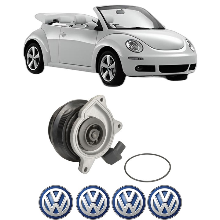 Pompa apa Volkswagen BEETLE Convertible (5C7, 5C8) 1.4 TSI din 2011-2016 KW 118 CP 160 CMC 1390, Auto, HEPU, 4x Stikere auto cu Volkswagen