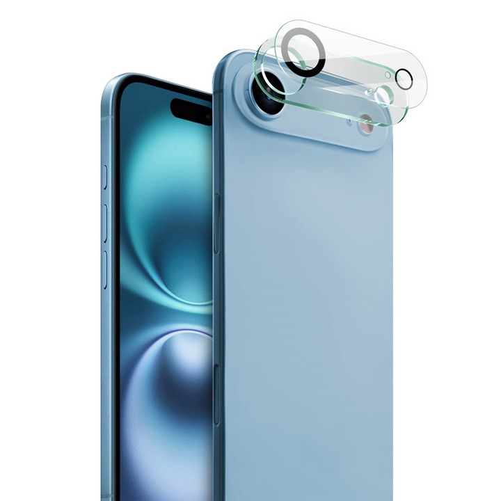 Kamera lencsevédő fólia Apple iPhone Air készülékhez, edzett üveg, kamera védelem, HD tisztaság, tokbarát, átlátszó