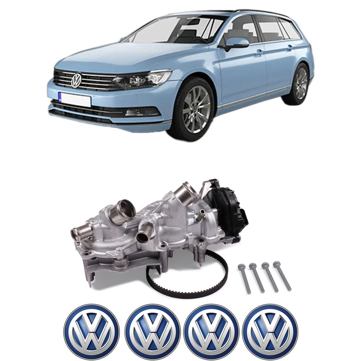 Pompa apa Volkswagen PASSAT B8 Variant (3G5, CB5) 1.5 TSI din 2018-2024 KW 110 CP 150 CMC 1498, Auto, HEPU, 4x Stikere auto cu Volkswagen