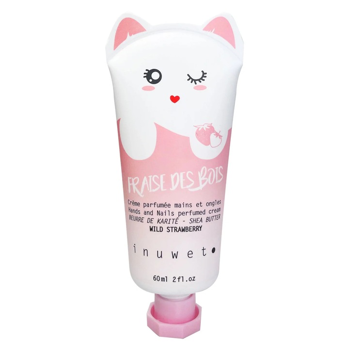 Hidratáló kéz- és körömápoló krém, eper illattal, Fraise des Bois, Inuwet, 60 ml
