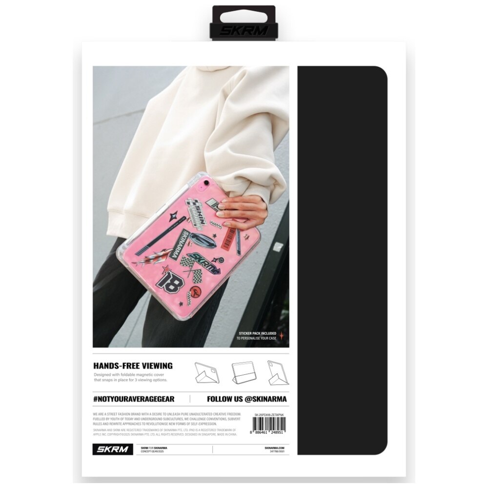 Husa iPad Skinarma Zeta, roz, nylon, pentru iPad 11" A16 (2025) / iPad 10.9" 10 gen. (2022)