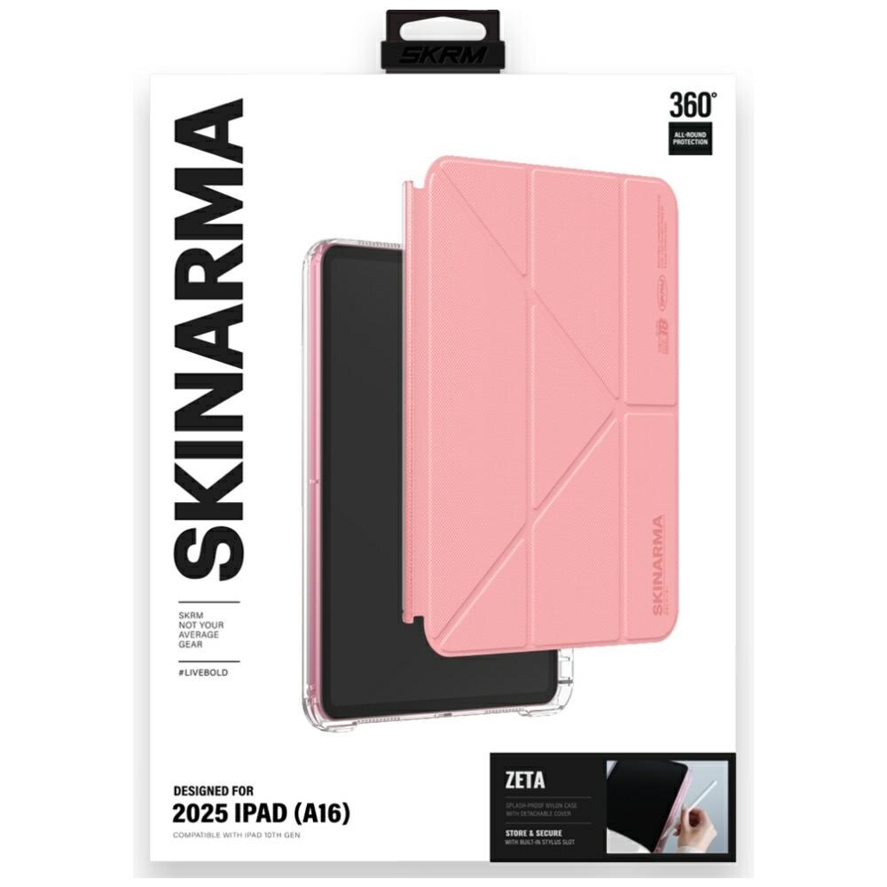 Husa iPad Skinarma Zeta, roz, nylon, pentru iPad 11" A16 (2025) / iPad 10.9" 10 gen. (2022)