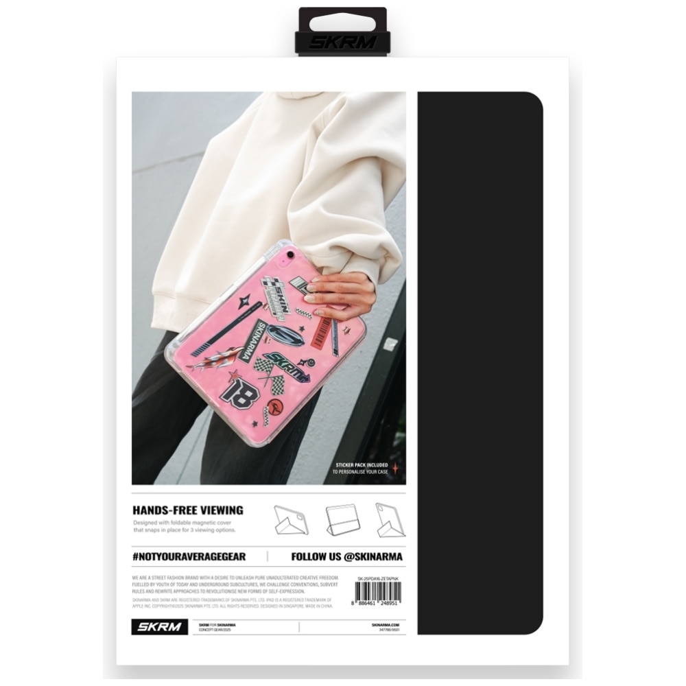 Husa iPad Skinarma Zeta, nylon, gri, 11" A16 (2025) / 10.9" 10 gen. (2022)