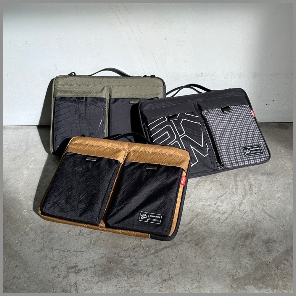 Geanta laptop 14", Jager, Skinarma, impermeabila, 35.5x26x4cm, maro