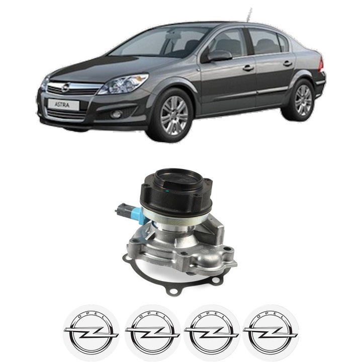 Pompa apa OPEL ASTRA H Saloon (A04) 1.7 CDTi (L69) din 2007-2010 KW 74 CP 101 CMC 1686, Auto, HEPU, 4x Stikere auto cu OPEL